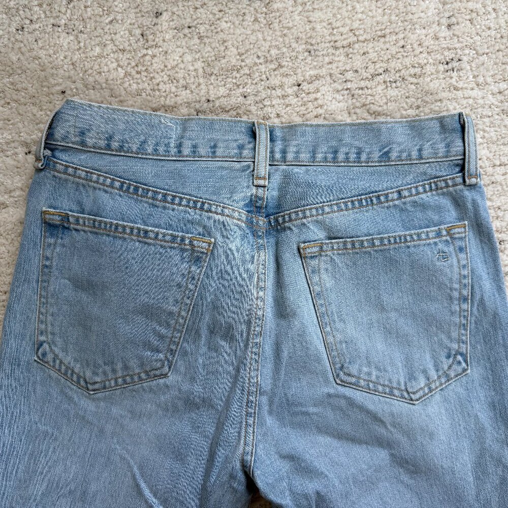 Rag & Bone Straight Wide Leg Light Blue Jeans - Picture 4 of 7